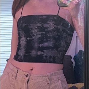 Marble Blue Crop Top